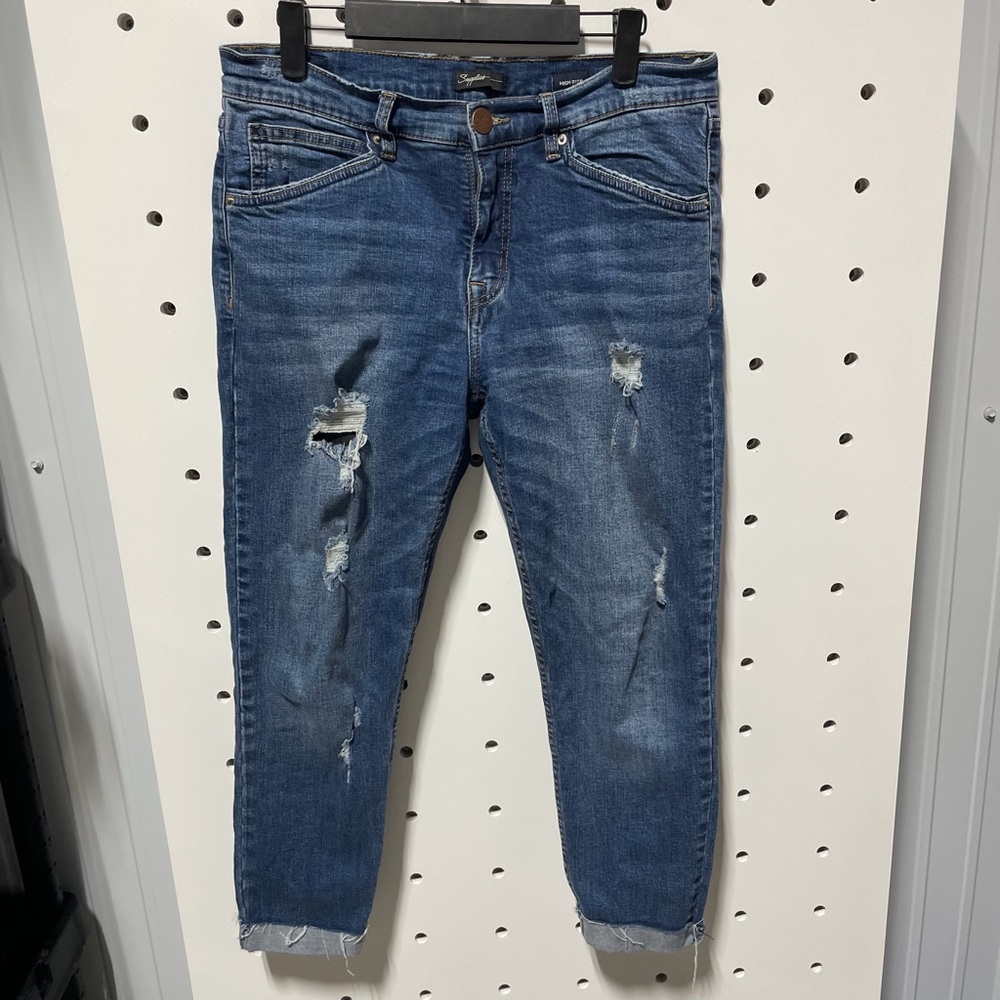 Supplies High Rise Distressed Blue Women's Skinny Jeans Size 10P